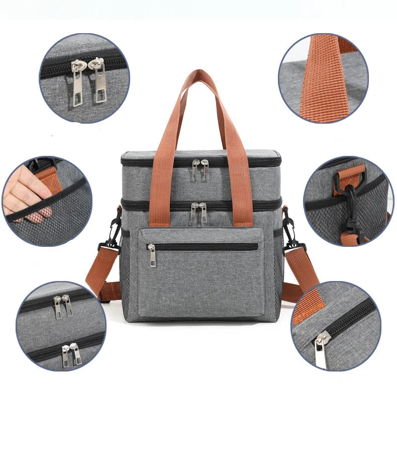 sac isotherme gris famille plus