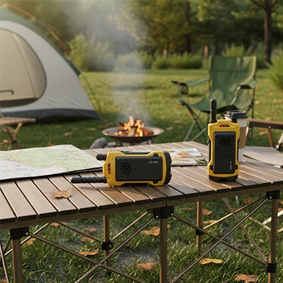 Talkie Walkie Mini Black-Yellow robuste facile d'utilisation