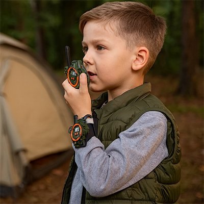 Talkie walkie JuniorWatch robuste intuitif petits poignets