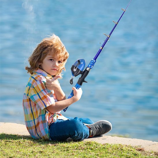 Canne a peche enfant | Colorée et Légère - Nat - ure Supérieure!