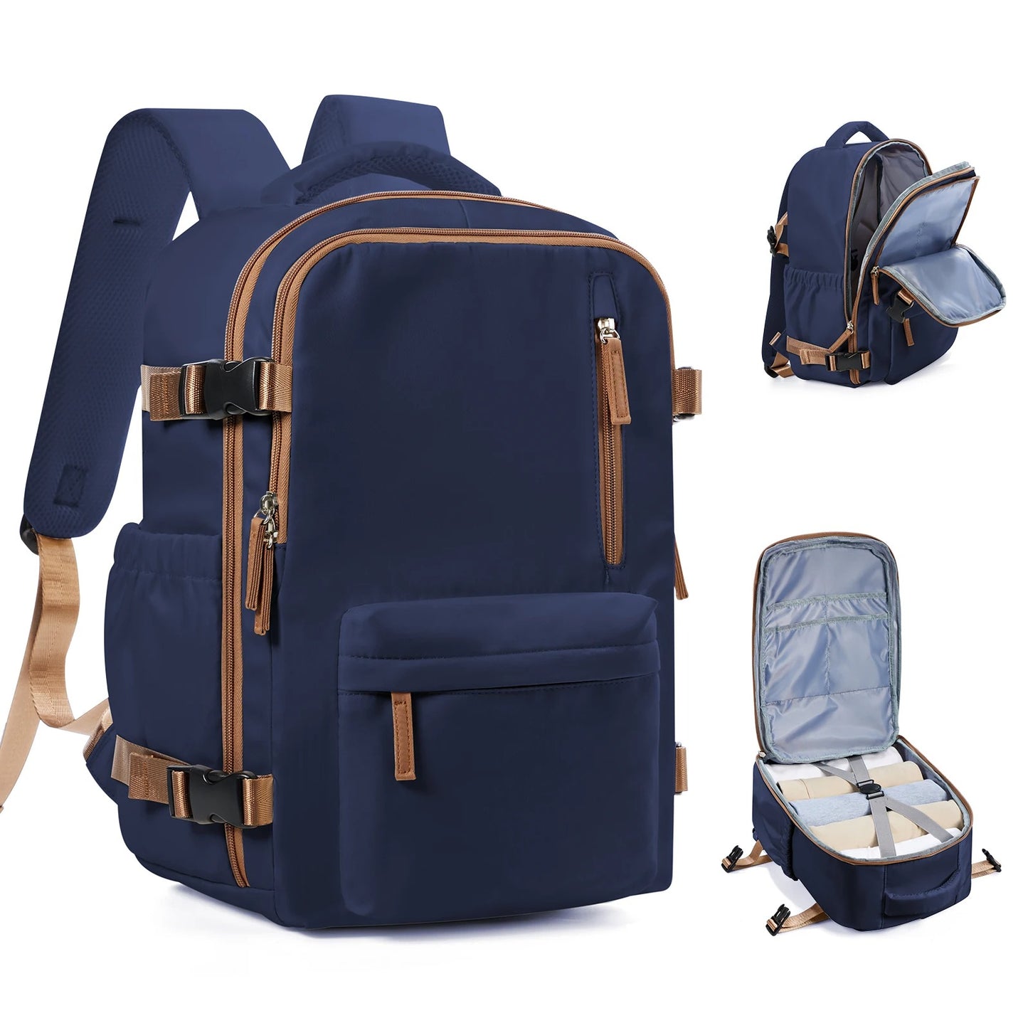 sac a dos voyage bleu fonce revolution plus