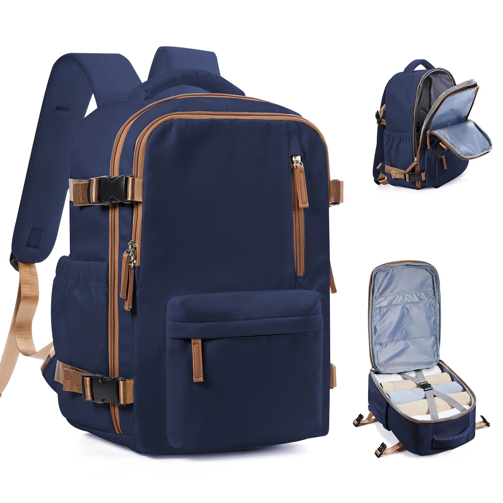 sac a dos voyage bleu fonce revolution plus